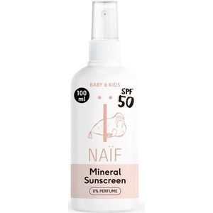 Naïf - Zonnebrand Spray - Baby's & Kinderen - SPF50 - 0% Parfum - met Natuurlijke Ingrediënten - 100ml