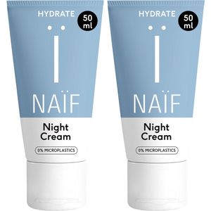 Naïf - Voedende Nachtcrème Voordeelset - 2x50ml - Gezichtsverzorging - met Natuurlijke Ingrediënten