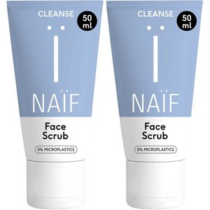 Naïf - Circulaire Gezichtsscrub Voordeelset - 2x50ml - Gezichtsverzorging - met Natuurlijke Ingrediënten