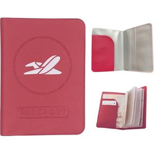 PD ® - paspoorthouder - paspoort hoesje - paspoorthoes Rood- reisportemonnee - Rood