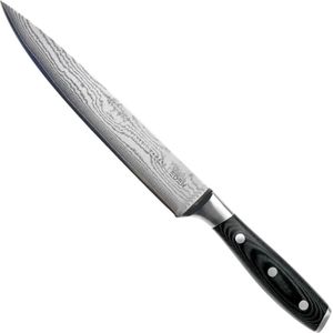 Eden Classic Damast Vleesmes 20 cm Keukenmes EQ2030-120 Vleesmes voor het Snijden van Vlees en Trancheren, Damaststaal