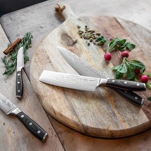 Eden - Classic Koksmes - 20 cm - Damaststaal - Geschikt voor Groenten en Vlees