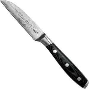Eden Classic Damast Schilmes 9 cm Keukenmes EQ2030-108 Scherp Schilmesje voor Groenten en Fruit, Damaststaal
