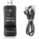 Universele - Draadloze Tv Netwerk Wifi Adapter - Zwart - ABS - 300Mbps