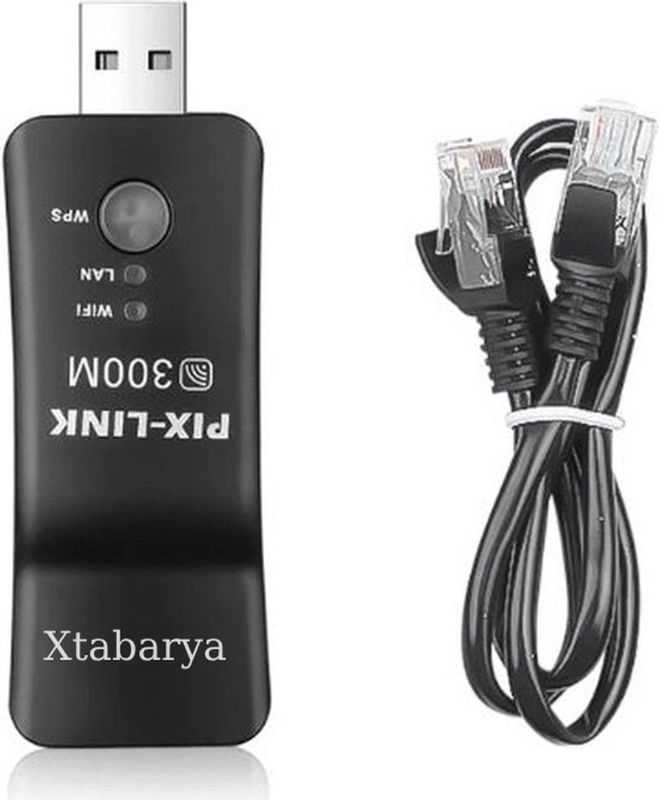 Universele - Draadloze Tv Netwerk Wifi Adapter - Zwart - ABS - 300Mbps