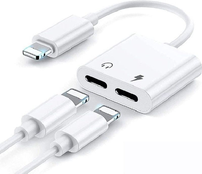Xtabarya - 2 in 1 Splitter - Geschikt voor Lightning - Audio en Opladen