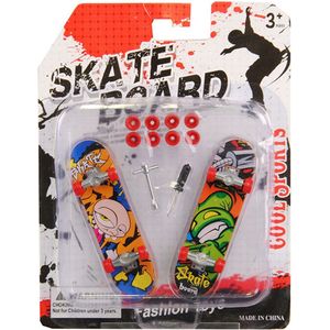 Skateboard - Mini skateboard - Skateboard voor je vingers - Fingerboard - 1 setje van 2 skateboards met accessoires