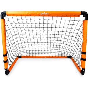 Gofun Voetbaldoel – Voetbaldoeltjes – Voetbalgoal – Voetbalgoals voor kinderen – Opvouwbaar – 90 x 60 x 60 cm – Zwart/Oranje