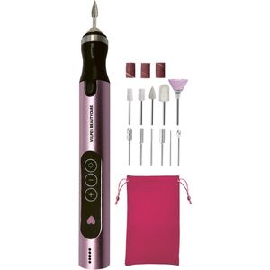 Vulpes Goods® BeautyCare - Elektrische Nagelvijl - Draadloos & Oplaadbaar - 11 Nagelfrees Bitjes en 96 Schuurrolletjes en Draagtas - Manicure en Pedicure set - PRO Versie
