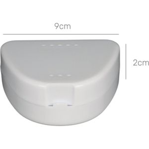 Gebitsbakje - Beugelbakje - Wit - Voor - Beugel - Kunstgebit - Prothese - Beugelbakje - Beugeldoosje - Bakje