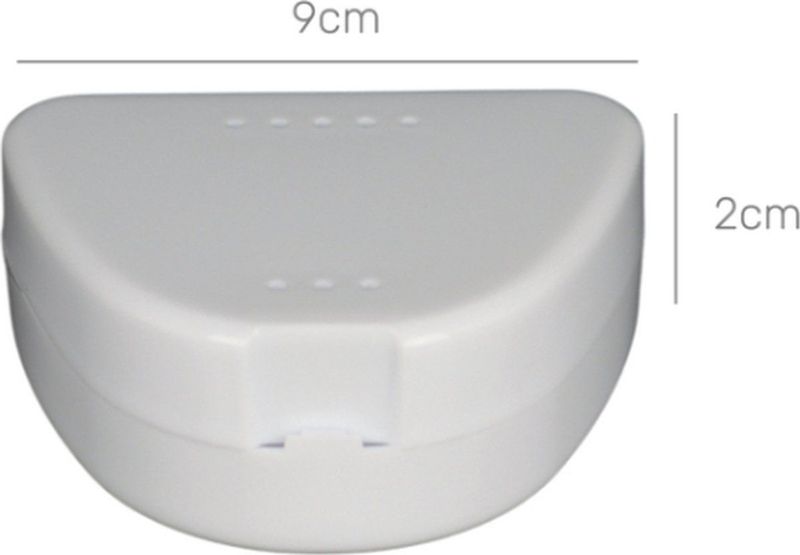 Gebitsbakje - Beugelbakje - Wit - Voor - Beugel - Kunstgebit - Prothese - Beugelbakje - Beugeldoosje - Bakje