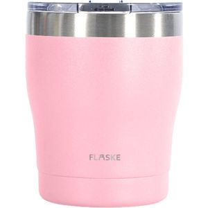 FLASKE Koffiebeker Coffee Cup - Flower - 250ml - RVS Koffiebeker to Go van 250ML