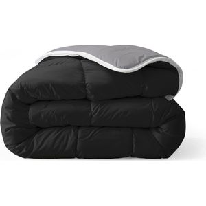 Zelesta - Royalbed - Dekbed - Zwart en Antraciet - 240x200cm - Wasbaar Hoesloos Dekbed