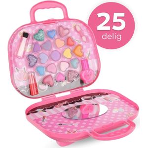 Make up Koffer 25 Delig - Roze - Inclusief Stickers - Make Up Koffer Met Inhoud - Make Up Koffer Meisjes - Make Up Koffer Kinderen - Make Up Set Voor Meisjes