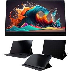 Pora&Co - IPS Portable Game Monitor - Beeldscherm 14 Inch - HDMI & USB-C - Full HD - Computerscherm - Draagbare Monitor