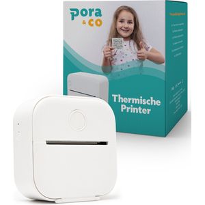 Pora&Co - Mini Fotoprinter - Inclusief App & Rol Fotopapier - Draadloos