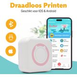 Mini Fotoprinter - Wit - Inclusief Papierrollen - FunPrint App
