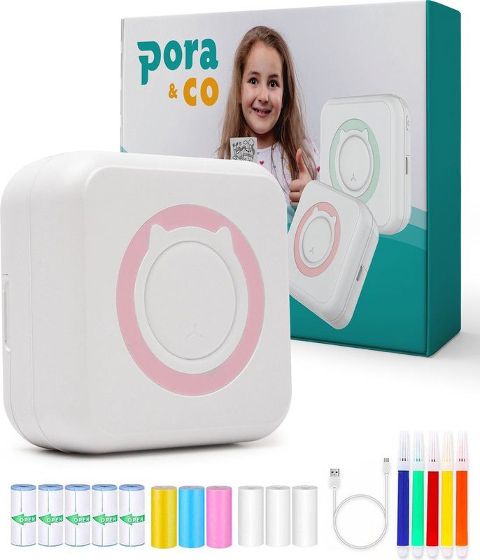 Mini Fotoprinter - Wit - Inclusief Papierrollen - FunPrint App
