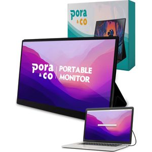 Pora&Co - IPS Portable Game Monitor - Touchscreen - Beeldscherm 14 Inch - HDMI & USB-C - Full HD - Computerscherm - Draagbare Monitor