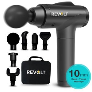 Revolt - Massage Gun - 30 Snelheden - 6 Opzetstukken - Luxe Opbergkoffer