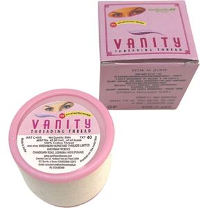 Vanity Epileer Touw Antibacterieel van Vardhman - Epileren - Wenkbrauw draad- Epileerdraad - Threading thread - Epileren van de kleinste donshaartjes - Professioneel draad van 100 % katoen Epileertouw - Fienosa
