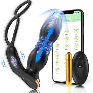 LoveVlijt - Luxe Prostaat Stimulator met Cockring - 10 Vibratiestanden - Vibrerende Butplugg - Anaal Dildo voor Mannen - Draadloos - Dubbele Stimulatie - Op afstand - Inclusief Extra Vibrator en App