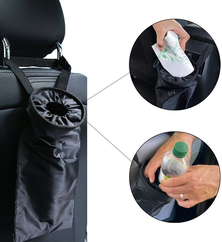 Flextrash - Auto Prullenbak - Zwart - Draagbaar en Opvouwbaar Afvalbakje - Auto Organizer