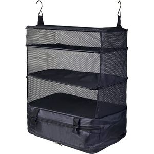 Opvouwbare Reistas voor Kleding - Zwart - Uitvouwbare Koffertas - Koffer Organizer - Weekendtas - Reistas Opvouwbaar - Unieke Oplossing om je Koffer in te pakken - Packing Cube - Bagpack