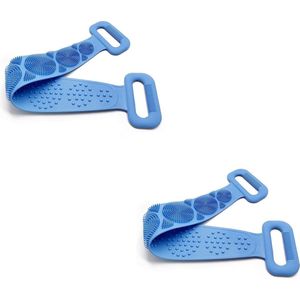 Rugscrubber - 2 stuks - Uitrekbare Body Borstel - Dubbelzijdige Rugborstel - 71 cm - 2-pack - Rugscrubband Douche  - Massageborstel