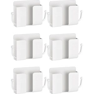 Afstandsbediening Houder - 6 Stuks - Wit - Voor Aan de Muur