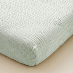 Petite Amélie - Mousseline Hoeslaken - Groen - 100% Biologisch Katoen