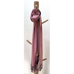 Lundholm Sjaal dames xl - hoogwaardige kwaliteit met kasjmier - cashmere sjaal oud roze paars - cadeau voor vriendin tip | Scandinavisch design - Reykjavik serie