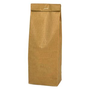 Blokbodemzakjes 80 + 50 x 250 mm Bruin Kraft Papier Voedselveilig Volledig Recyclebaar - per 100 stuks - Duurzaam - Blokbodem Stazak - Voedsel Verpakking - Rechthoekige Zak - Traktatie Zakje - Cadeauzakjes