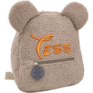 teddy tas / taupe / geborduurd met naam / in 9 verschillende kleuren / tassen gepersonaliseerd / teddy rugzak kids / schooltas met naam / teddy schooltas / kinderen / peuter / kleuter / teddy bag / kind en baby