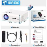 Strex Beamer - 1080P Full HD - 15000 Lumen - Draadloos Streamen - WiFi - Bluetooth - Mini Beamer - Projector