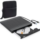 STREX - SP299 - Externe DVD Speler en Brander - USB-A en USB-C - Inclusief Opberghoes