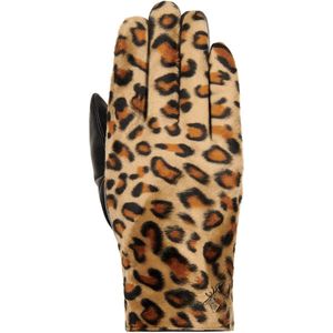 Schwartz & von Halen Handschoenen Dames - Leopard - schapenleren handschoenen met warme fleece voering & touchscreen-functie - Leopard maat 6,5