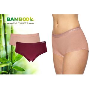 Bamboo - Ondergoed Dames - Hipster - Bamboe - 2 Stuks - Multi - Lingerie - Boxershort Dames - Onderbroeken Dames - Dames Slips - Dames Ondergoed