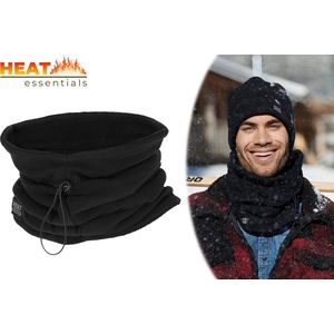 Thermo Fleece Nekwarmer – Unisex – Zwart - One Size - Sjaal Heren - Sjaal Dames