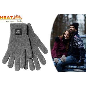 Thermo Handschoenen Winter – Unisex - Grijs -  L/XL - Handschoenen Dames - Handschoenen Heren - Wanten