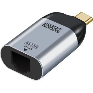 AdroitGoods Usb-C Naar Ethernet Adapter - 10/100/1000 Mbps - Gigabit LAN Netwerk