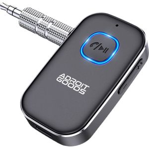 AdroitGoods Bluetooth Aux Receiver Ontvanger Auto - Bluetooth 5.0 Zender - Transmitter - Handsfree bellen - Auto Accessories