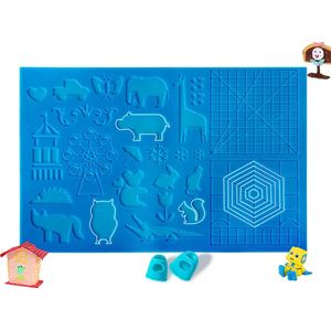 Rainbecom - 3D Pen Tekenmat XXL – knutselen – sjablonen - Blauw