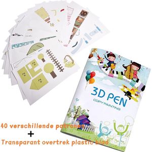 Rainbecom 3D Pen Voorbeelden Boek - 40 Bladzijden