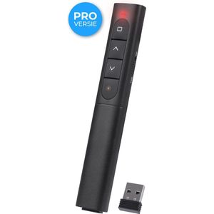 Nuvance - Presentatie Klikker - Draadloze Presenter voor Presentatie - USB Powerpoint Afstandsbediening met Laser Pointer - Zwart