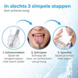 Tongschraper Set - RVS - 3 Varianten - Compact en Reisvriendelijk