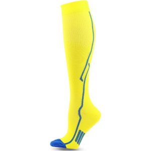 Sport+ Compressiekousen 3 Paar Hardloopsokken - Maat 41-46 L/XL - Steunkousen Vrouwen en Mannen - Wandelsokken - Sportsokken - Nordic Walking Kousen