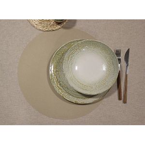 Wicotex-Placemats Uni camel-rond-Placemat easy to clean 12stuks