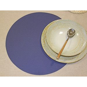 Wicotex-Placemats Uni blauw-rond-Placemat easy to clean 12stuks