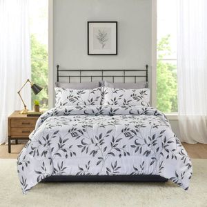 Set Microvezel Beddengoed - BULLES DE REVE - Overtrek 220 X 240 Cm 2 Kussenslopen 63 X 63 Cm Grijs
